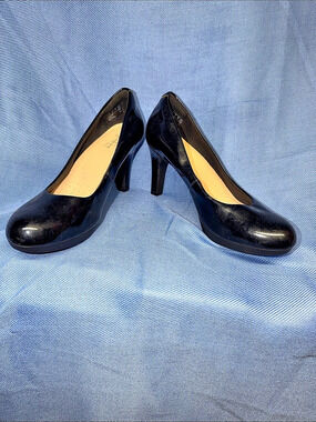 Clarks Black Patent Leather Heels
